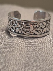 Antique Navajo Ring 836 Silver Open Back Band