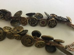ANTIQUE BUTTON Bracelets European , West Germany, Czech. Circa 1900 2 BRACELETS