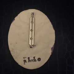 P Heck Fairy Angel With Moon Brooch Pin