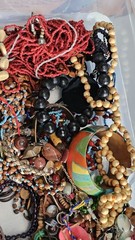 Vtg to Modern Mixed Jewelry Lot w/ Natural Stone Mixed Materials 3lb Some Signed