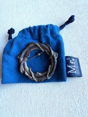 Mignon Faget Vintage Sterling Silver Pin Brooch Fences Collection, 23g, 45mm Dia