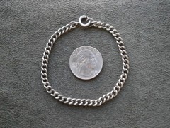 Close Curb Small Link Vintage Sterling Silver Bracelet 7.25″ ~ 8.9g