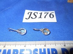 Vintage 925 Sterling Silver Jewelry Gorgeous Rutilated Quartz Earrings JS176