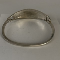 2 Vtg Silver Tone Mexican Alpaca Inlaid Abalone & Turquoise Cuff Bracelets Read