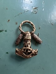 The Hammer of Thor Bronze viking Pendant Norway Norwegian Estate 2190