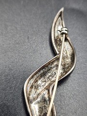 Beautiful Judith Jack Sterling Silver Marcasite Brooch and Earrings