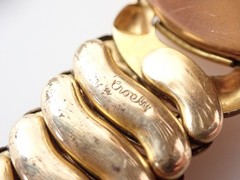 Antique Gold Filled Sweetheart Heart Expansion Expandable Stretch Bracelet