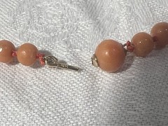 Antique Mediterranean Sciacca Salmon Coral 23½” Necklace 5-9.3mm Bead 14k Clasp