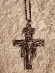 Orthodox Christian 800 Silver Crucifix Pendant Necklace Sterling 935 Chain Vtg