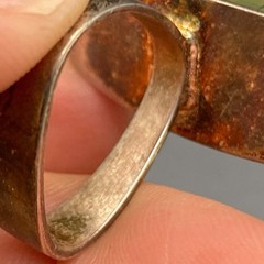 Vintage Modernist Tiger Eye Sterling Silver Dimensional Ring Size 5.25