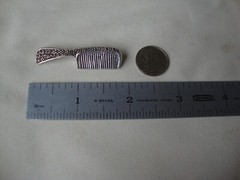 VINTAGE 1970-80s HAIRCOMB MARCASITE ENCRUSTED STERLING SILVER STAMPED 925 PIN