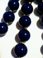Vintage Marvella Navy Gold Bead Necklace Clasp PAT 537985 (B110)