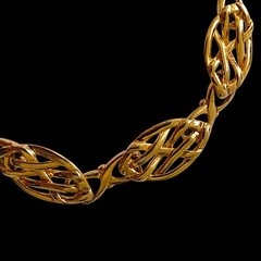 Napier Ornate Chain Link Bracelet Vintage Gold Tone Open Work Filigree Rococo