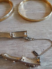 Lot 3 Vintage Bracelet MONET Gold Tone 7,5″