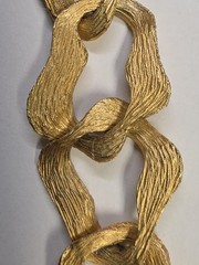 Vintage P.E.P. Erwin Pearl Chunky Gold Bracelet 70s-80s