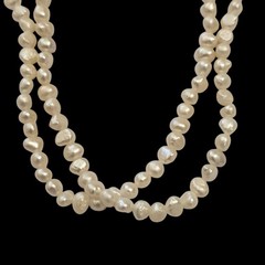 Vintage Unbranded Two Strand Freshwater Pearls Choker Necklace