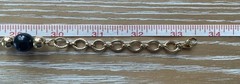 Monet Vintage Gold Tone Black Beaded Long Necklace with Matching Bracelet