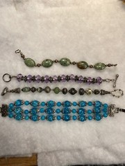 Estate Find Lot Of Colorful Bracelets X 4 Used