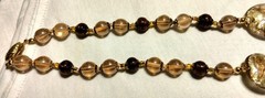 Vintage Venetian Sommerso Foil Fancy Glass Beads Beaded Necklace