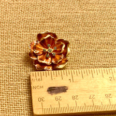 MMA RC Enamel Flower Brooch Blue Crystal Metropolitan Museum Royal Collection