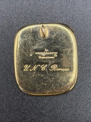 Reed & Barton Damascene UNC Rameses Ram Pendant Gold Tone