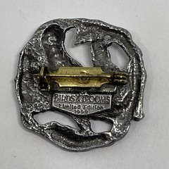Cardinal BIRDS AND BLOOMS Limited Edition 1999 Vintage Pin Silver Leaves