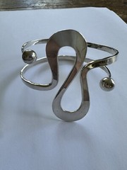 Anna Greta Eker Curves Sterling Silver bracelet Norway Norwegian vtg 1814