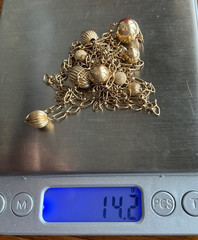 Versatile!!! Vintage!! LONG!! 48” 12k Gold Filled Ball Bead Station Necklace