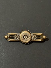 Vintage Victorian Gold Top Or Gold Filled Bar Brooch