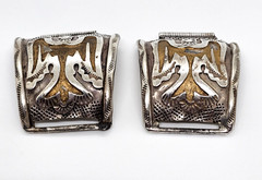 Fabulous 1950’s Sterling Silver Thunderbird Watch Tips 18MM Bar Signed DJN