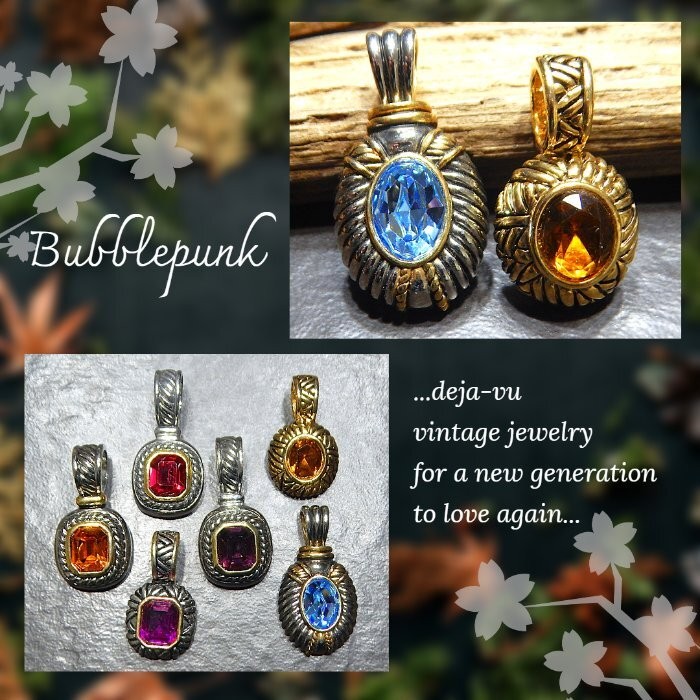 1990s Retro Vintage Boutique Chic Jeweled Pendant Jewelry Lot/6 NWOT R
