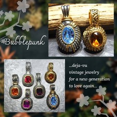 1990s Retro Vintage Boutique Chic Jeweled Pendant Jewelry Lot/6 NWOT R