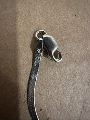 vintage italy Chain Necklace Silver Tone 15.5” W2