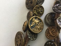ANTIQUE BUTTON Bracelets European , West Germany, Czech. Circa 1900 2 BRACELETS
