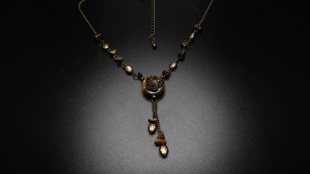 Vintage AVON Tigers Eye Necklace 15.5 – 18.5 inches NB3