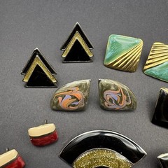 Vintage to Now Earrings Lot of 6 Post Back Pierced Ears Enamel