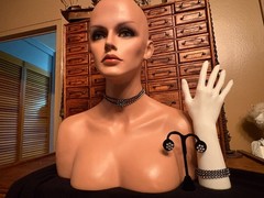 1950s Rhinestone and Black Plastic Jewelry Set is Chic and Stunning Vintage