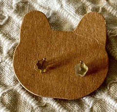 Vintage Aviva Enamel Owl Earrings Pierced Stud 1970s Gold Cloiso .5 inches