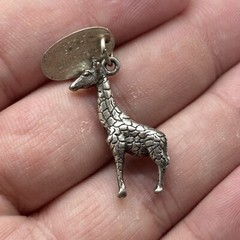 Vintage Sterling Silver Charm Great Adventure Safari Giraffe 4.0g