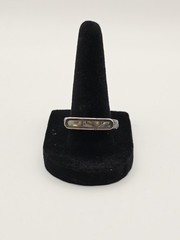 Vintage Sterling Ring with Abalone Inlay