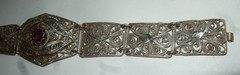 Silver Filigree Bracelet Elegant Estate Jewelry Vintage Style Seven Inches