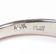 Antique Fancy Light Yellow Plat 18KY Cushion Diamond Wedding Band Size 6 EGL USA