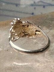 Black Hills Gold ring size 5 leaves band sterling silver women
