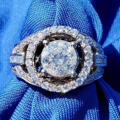 Original EARTH MINED DIAMOND Engagement Ring Vintage SOLID 18K GOLD Solitaire