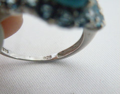 Vintage Sterling Silver 925 Sleeping Beauty Blue Topaz Ring Size 7