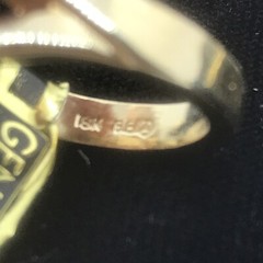 Vintage 18KT GE Gold Plated Pink Austrain Crystal Unique Cut Ring varied sizes