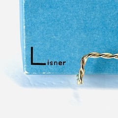Vtg Lisner Earrings & Bracelet Set -Gold Tone – Topaz Glass -New Old Stock 7.25”