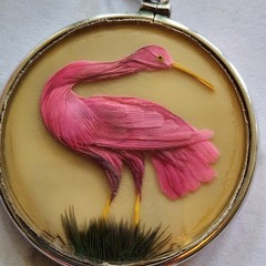 Vintage Double-Sided 925 Bird Feather Pendant Charm – 1.25″- Excellent Condition