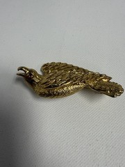 Vintage Gold Tone Bird Brooch Pin