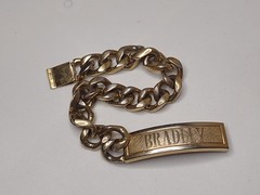 8.25 Inch Vintage Speidel Bradley ID Heavy Chain Bracelet